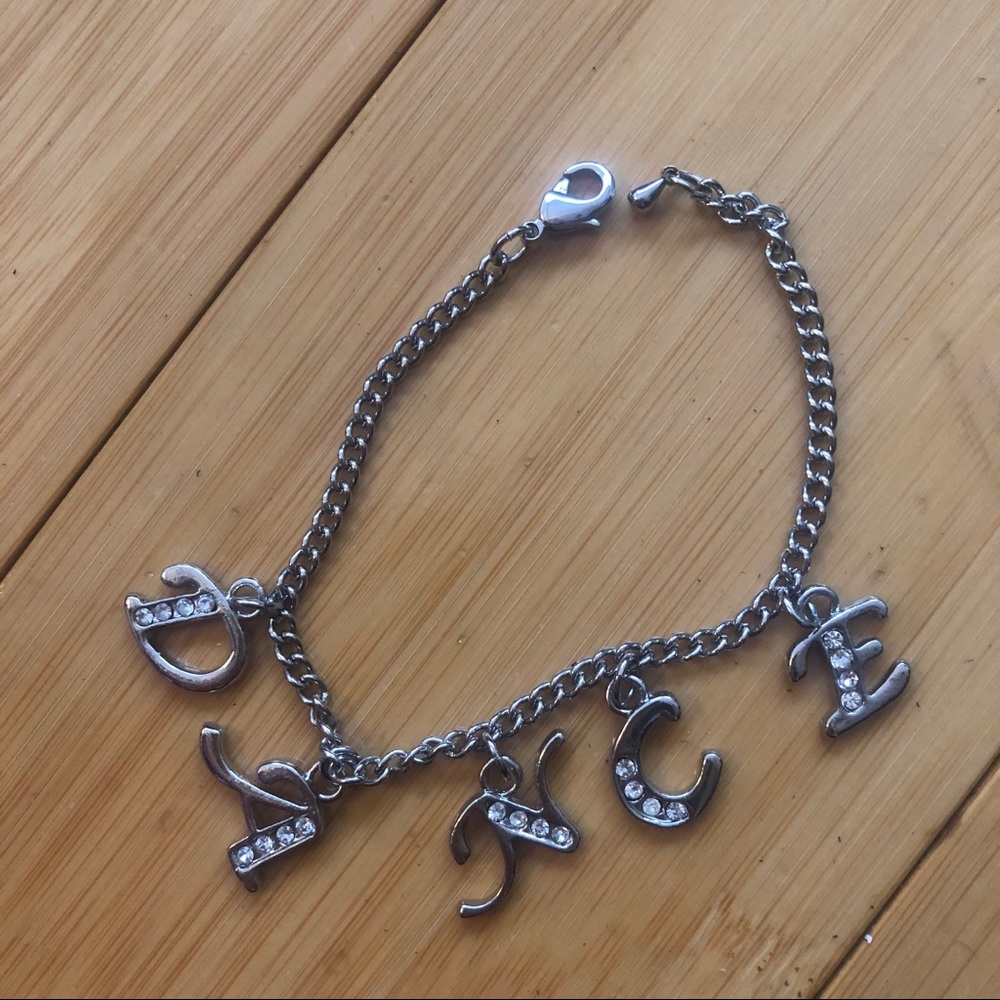🩰 Silver DANCE bracelet with rhinestones 🩰